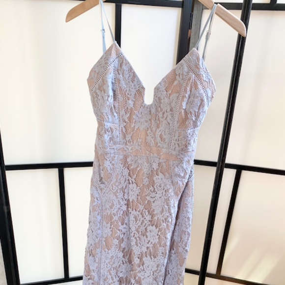 Stylestalker Blue Lace Fitted Gown - Small - Picture 1 of 7